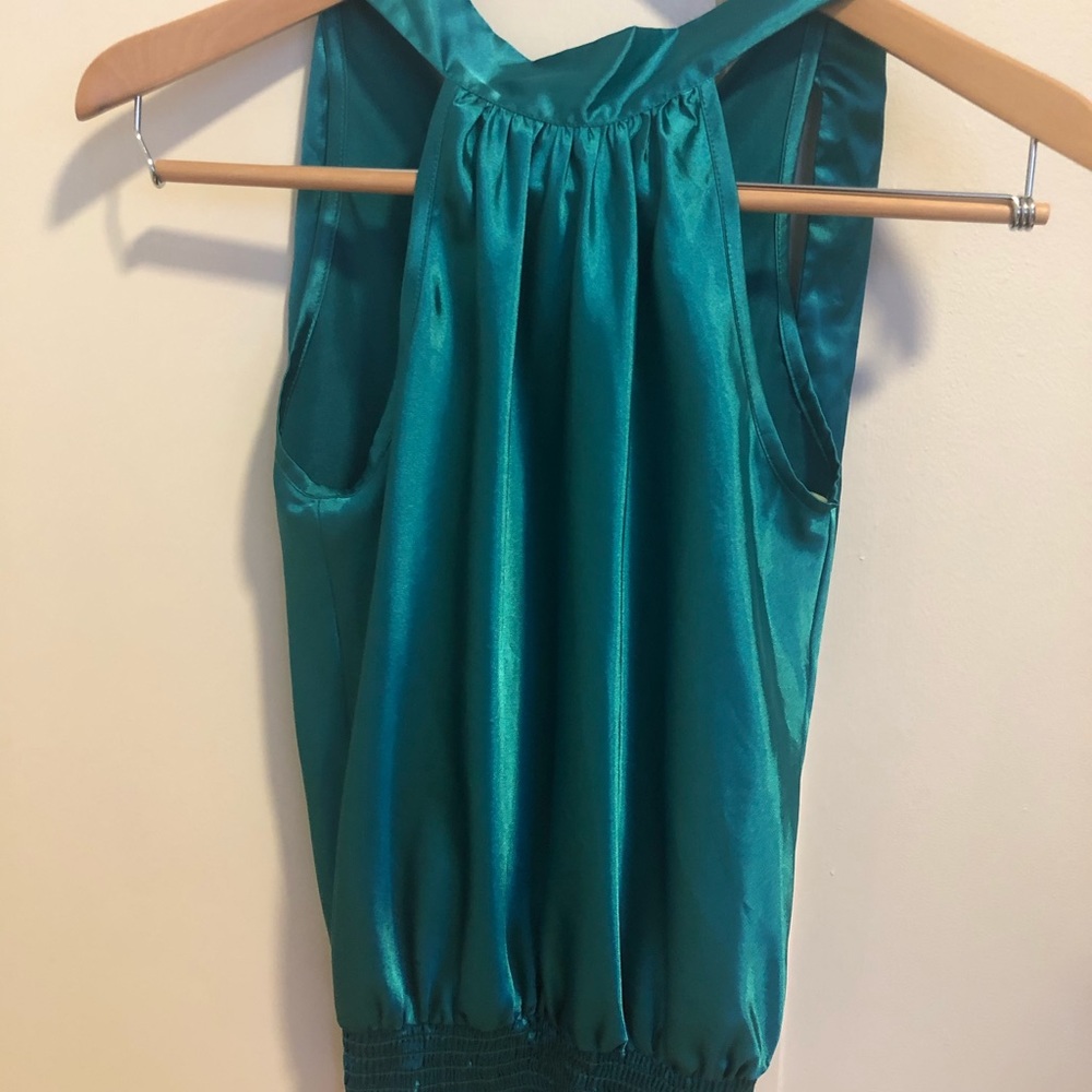 A’gaci green silky shirt